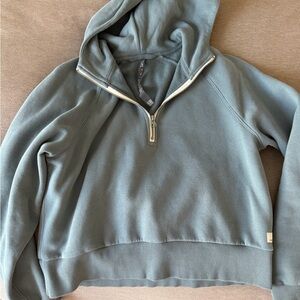 Vuori Women's Slate Blue Half-Zip Hoodie